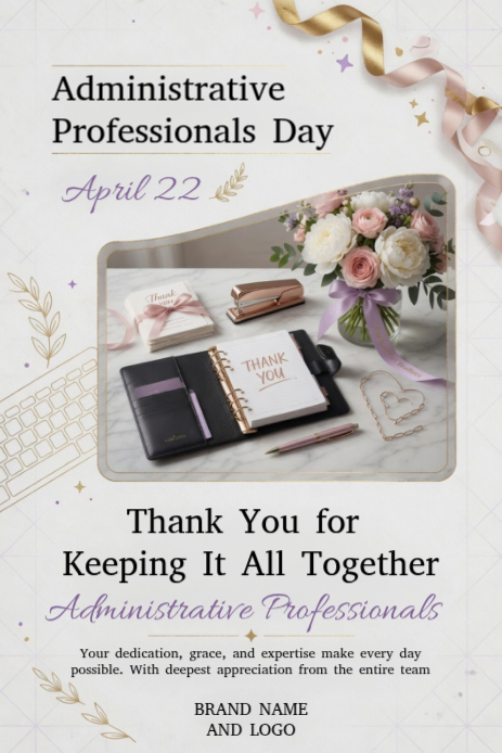 Plantilla de Administrative Professionals Day | PosterMyWall