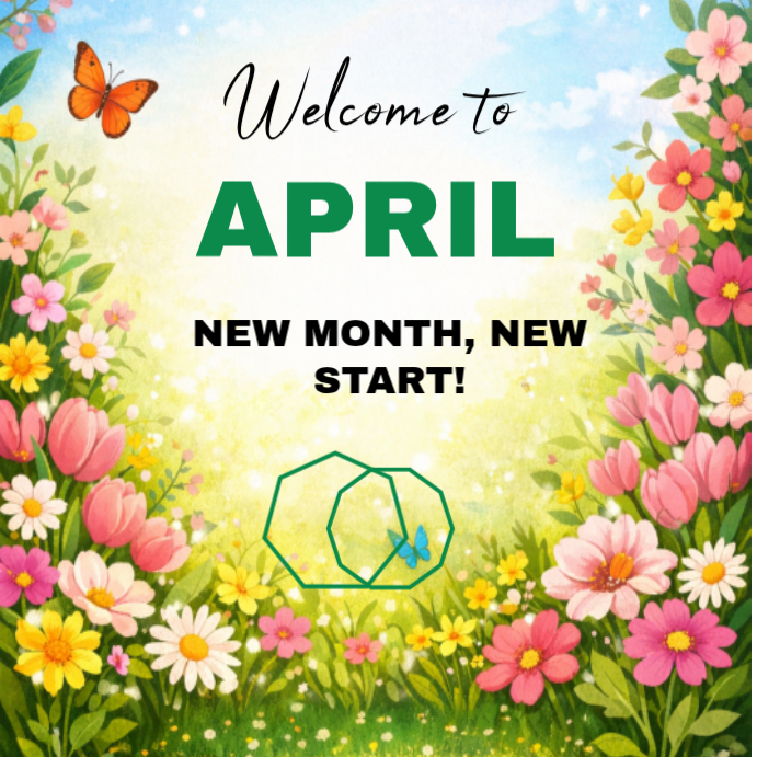 White Floral April Welcome Instagram Post Template | PosterMyWall