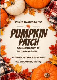 Hvid Pumpkin Patch Celebration A6 Template