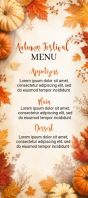 White Autumn Festival Menu Scheda identificativa Template