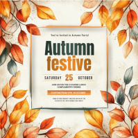 Weiß Autumn Party Post Instagram Template