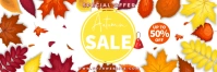 White Floral Autumn Sale Tajuk Twitter template