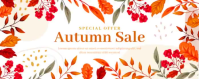 White Floral Autumn Sale Twitch Profile Banner Video Twitch-Banner template