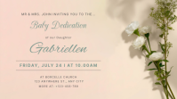 Blanc Baby Dedication Invitation Twitter Plasing Template