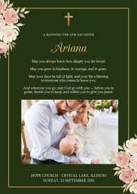 White Baptism Ceremony A4 Template - Page 4