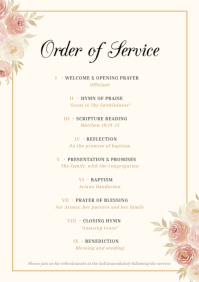 White Baptism Ceremony A4 Template - Page 3
