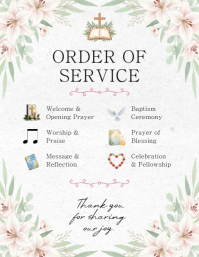 White Baptism Invitation Volante Template - Page 2