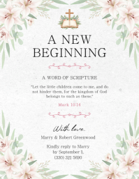White Baptism Invitation Volante Template - Page 3