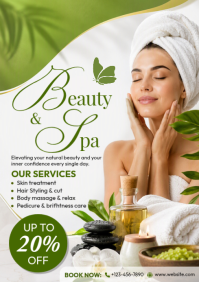 Hvid Beauty and Spa Services A4 Template