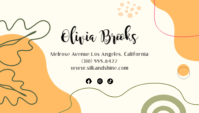 Blanc Beauty Salon Business Card Business Card Template - Page 2