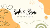 White Beauty Salon Business Card Business Card Template - Page 1