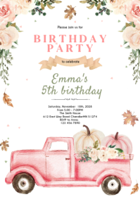 Hvid Birthday Party A6 Template