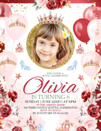 White Children's Birthday Party Folder Template