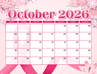 Putih Breast Cancer Awareness Calendar Iflaya Template
