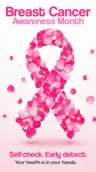 Blanco Breast Cancer Awareness เรื่องราวบน Instagram Template