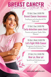 Putih Breast Cancer Awareness Affiche Template