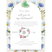 White Floral Bridesmaid  Instagram Post template