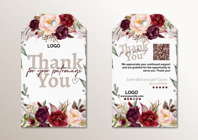 Copy of White Floral Business Appreciation Card template A4 | PosterMyWall