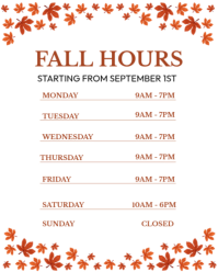 White Business Hours Instagram Portrait Template