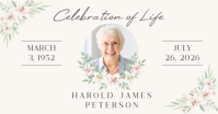 White Celebration of Life Immagine condivisa di Facebook Template - Page 1