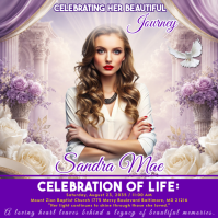 White Celebration of Life Instagram 帖子 Template