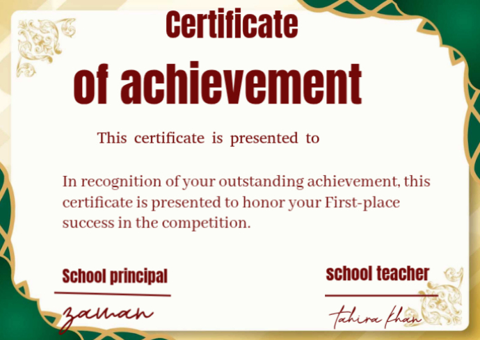 Certificate Of Achievement Template | PosterMyWall