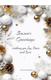 White Floral Christmas Ads  Tabloid template