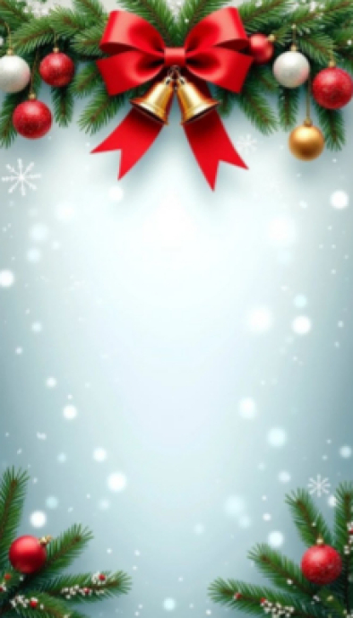 White Floral Christmas Background Business Card template