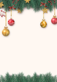 Hvid Christmas Decorations A4 Template