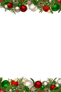 Branco Christmas Border Poster Template