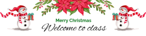 White Floral Christmas Google Classroom Banner  Google Classroom Banner template