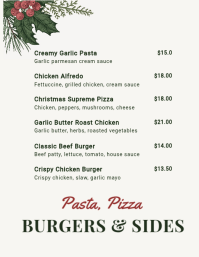 White Christmas Menu Ulotka Template - Page 4
