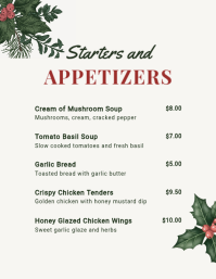 White Christmas Menu Ulotka Template - Page 2
