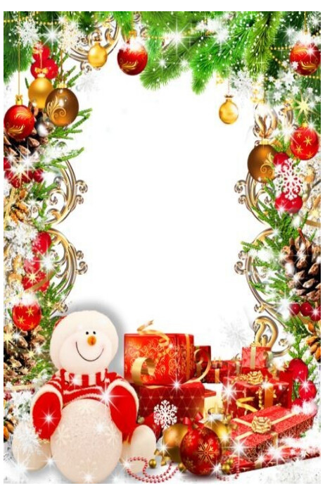 White Floral Christmas Photo Frame Template Poster | PosterMyWall
