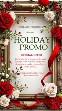 สีขาว Holiday Promotion Instagram Story Template
