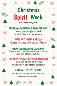 December spirit week template | PosterMyWall