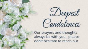 White Condolence Message Digital Display Template