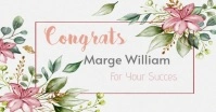 White Floral Congratulations Facebook Shared Image template