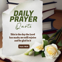 White Floral Daily Prayer Quote Logo template