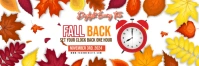 White Floral Daylight Saving Time Tajuk Twitter template