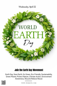Hvid Earth Day Tumblr-grafik Template