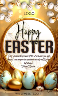 White Floral Easter Celebration US Legal Video template