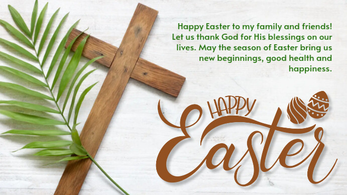 White Floral Easter  Presentation (16:9) template