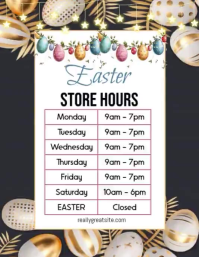 Easter Opening Hours Posters Template | PosterMyWall