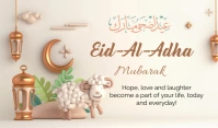 White Floral Eid Al Adha Mubarak Celebration Ithegi template