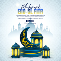 White Floral Eid Celebration Instagram Post template