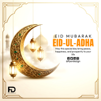White Floral Eid-ul-Adha Instagram Post template