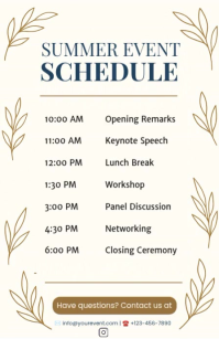 Hvid Event Schedule Boulevardzeitung Template