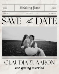 Hvid Wedding Save the Date Instagram Portrait Template