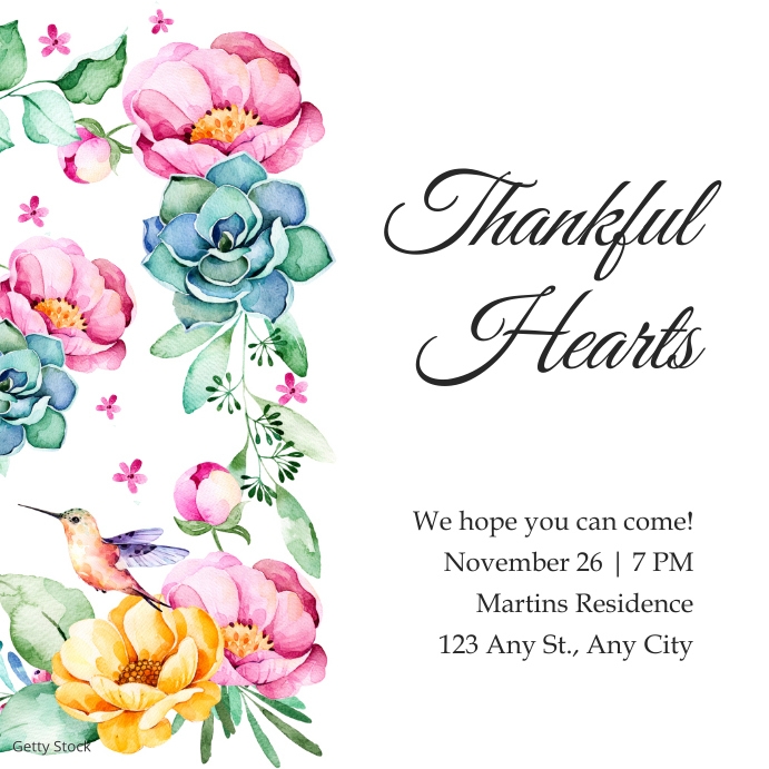 White Floral Event Invitation Instagram Post Template PosterMyWall